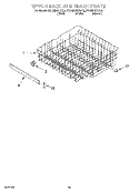UPPER RACK AND TRACK Diagram and Parts List for KUDM24SEWH3  KitchenAid Dishwasher