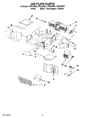 AIR FLOW PARTS Diagram and Parts List for TMH16XSB1  Estate Microwave