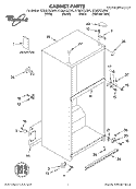 CABINET, LITERATURE Diagram and Parts List for GT22DCXJW01  Whirlpool Refrigerator