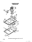 COOKTOP Diagram and Parts List for KEDS100VWH2  KitchenAid Range