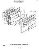 OVEN DOOR , LITERATURE AND OPTIONAL Diagram and Parts List for RS6700XKW0  Whirlpool Range