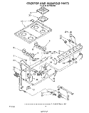 COOK TOP AND MANIFOLD , LITERATURE Diagram and Parts List for SF3100ERW0  Whirlpool Range