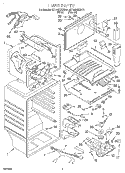 LINER Diagram and Parts List for 3ET19DKXEW00  Whirlpool Refrigerator