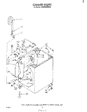CABINET Diagram and Parts List for LA5580XMW0  Whirlpool Washer