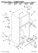 CABINET PARTS Diagram and Parts List for KTRA19EMBT01  KitchenAid Refrigerator
