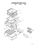 REFRIGERATOR SHELF Diagram and Parts List for ED25DQXAW01  Whirlpool Refrigerator