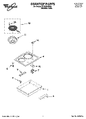 COOKTOP PARTS, OPTIONAL PARTS Diagram and Parts List for RCS2002RS00  Whirlpool Cooktop