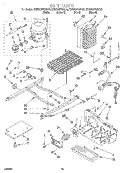 UNIT Diagram and Parts List for KSRS22FGAL00  KitchenAid Refrigerator