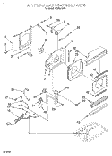AIRFLOW AND CONTROL Diagram and Parts List for ACM052XG1  Whirlpool Air Conditioner