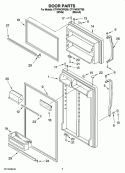 DOOR PARTS Diagram and Parts List for ET1PHKXPT08  Whirlpool Refrigerator