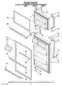 DOOR PARTS Diagram and Parts List for CTB1822VRW00  Whirlpool Refrigerator