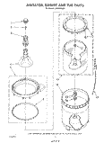 AGITATOR, BASKET AND TUB Diagram and Parts List for LA5500XSW1  Whirlpool Washer