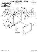 FRAME AND CONSOLE PARTS Diagram and Parts List for IRD6710Q2  Inglis Dishwasher