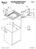 TOP AND CABINET PARTS Diagram and Parts List for 7MLBR8444MT1  Whirlpool Washer