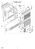 CABINET Diagram and Parts List for ACQ214XG0  Whirlpool Air Conditioner