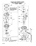 PUMP AND MOTOR Diagram and Parts List for KUDA23SB0  KitchenAid Dishwasher