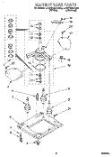 MACHINE BASE Diagram and Parts List for LPR6244AW0  Whirlpool Washer