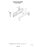BACKGUARD Diagram and Parts List for SF3000ERW1  Whirlpool Range