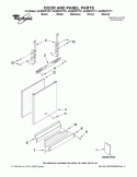 DOOR AND PANEL PARTS Diagram and Parts List for GU2800XTVB1  Whirlpool Dishwasher