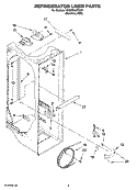 REFRIGERATOR LINER PARTS Diagram and Parts List for 7GS2FHAXTA01  Whirlpool Refrigerator