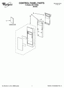 CONTROL PANEL PARTS Diagram and Parts List for MH1170XSB6  Whirlpool Microwave