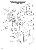 DISPENSER FRONT Diagram and Parts List for KSRS22QAWH21  KitchenAid Refrigerator