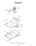 COOKTOP Diagram and Parts List for RS630PXV0  Whirlpool Range