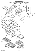 SHELF PARTS, OPTIONAL PARTS Diagram and Parts List for KBRS22KGWH13  KitchenAid Refrigerator