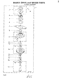 BASKET DRIVE AND BRAKE Diagram and Parts List for LHA4000W2  Whirlpool Washer