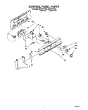 CONTROL PANEL Diagram and Parts List for RF316PXYW0  Whirlpool Range