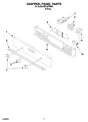 Part Location Diagram of 8186857 Whirlpool Panel, Control