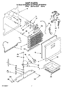 UNIT PARTS, OPTIONAL PARTS (NOT INCLUDED) Diagram and Parts List for EV187NYRQ01  Whirlpool Freezer