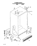 CABINET Diagram and Parts List for 8ED25DQXAN00  Whirlpool Refrigerator
