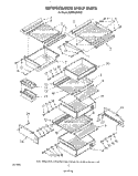 REFRIGERATOR SHELF Diagram and Parts List for KSRF42DTX01  KitchenAid Refrigerator