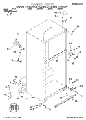 CABINET Diagram and Parts List for ET18CKXHW00  Whirlpool Refrigerator