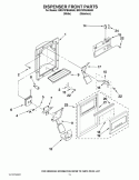 DISPENSER FRONT PARTS Diagram and Parts List for BRS70FRANA00  Whirlpool Refrigerator