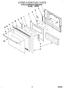 UPPER OVEN DOOR Diagram and Parts List for KEBI241BBL2  KitchenAid Wall Oven