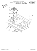 COOKTOP Diagram and Parts List for SF365PEGN1  Whirlpool Range