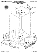 CABINET Diagram and Parts List for KSRC22DBWH01  KitchenAid Refrigerator