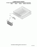 LOWER RACK PARTS Diagram and Parts List for DU1015XTXQ3  Whirlpool Dishwasher