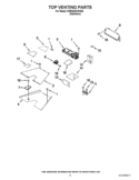 TOP VENTING PARTS Diagram and Parts List for KDRS462VSS03  KitchenAid Range