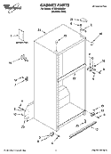 CABINET PARTS Diagram and Parts List for GT2SHMXMS04  Whirlpool Refrigerator