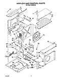 AIRFLOW AND CONTROL Diagram and Parts List for CA25WC50  Whirlpool Air Conditioner