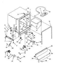 Tub Assembly Diagram and Parts List for DU850DWGB2  Whirlpool Dishwasher