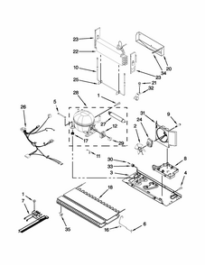 Unit Parts Diagram and Parts List for 59669912013  Kenmore Refrigerator