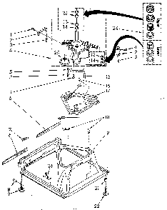Machine Base Diagram and Parts List for LA5300XSM1  Whirlpool Washer