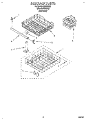 DISHRACK Diagram and Parts List for DU8000XB0  Whirlpool Dishwasher