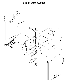 Air flow parts Diagram and Parts List for 10651115710  Kenmore Refrigerator