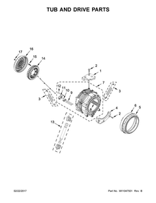Part Location Diagram of W10655372 Whirlpool SCREW
