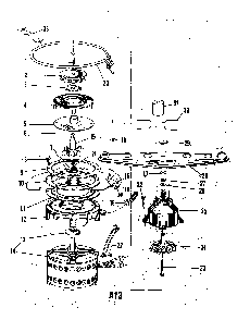 ^motor Heater And Spray Arm Diagram and Parts List for 8579900  Roper Dishwasher